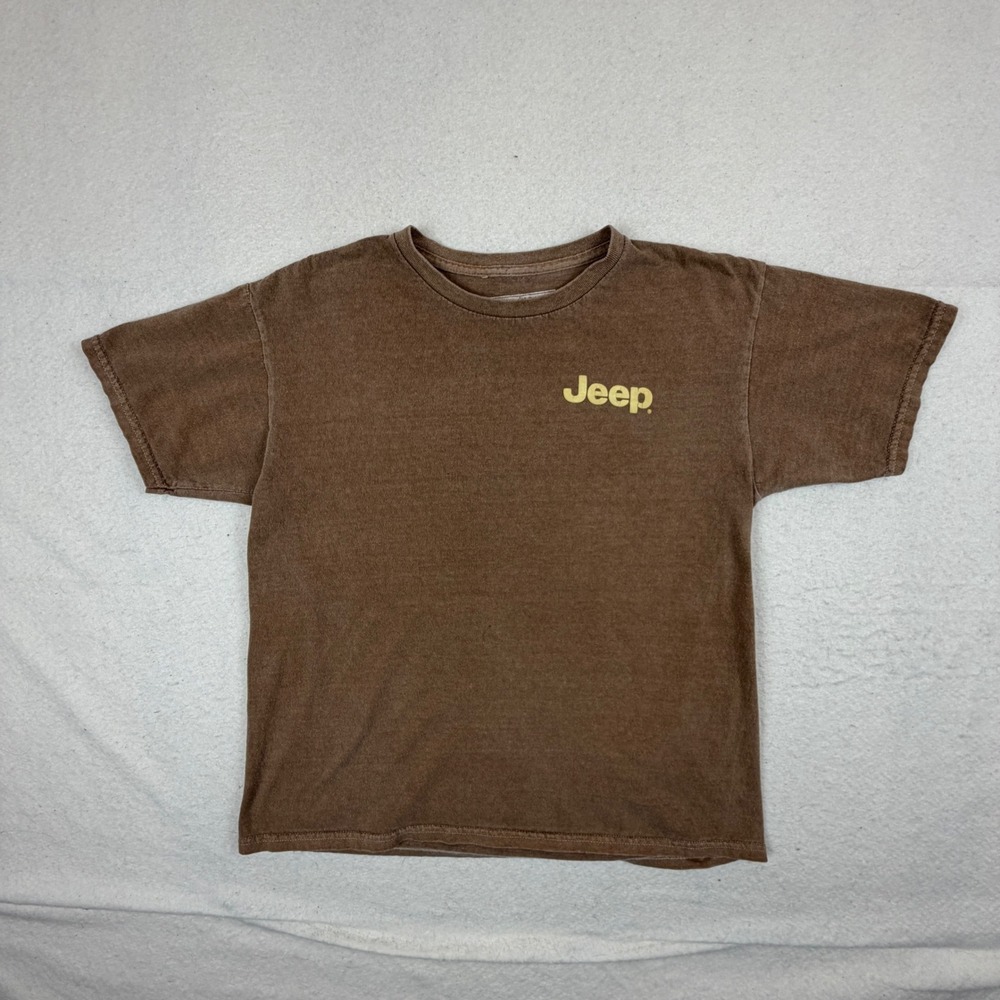 Jeep Spirit 1941 Graphic T-Shirt Brown Cotton XL Off-Road Back Print Tee